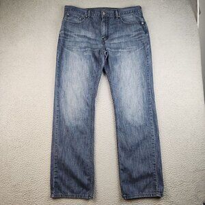 Levi's 559 Jeans Men's 36x34 Blue Relaxed Straight Denim Pants Whiskered